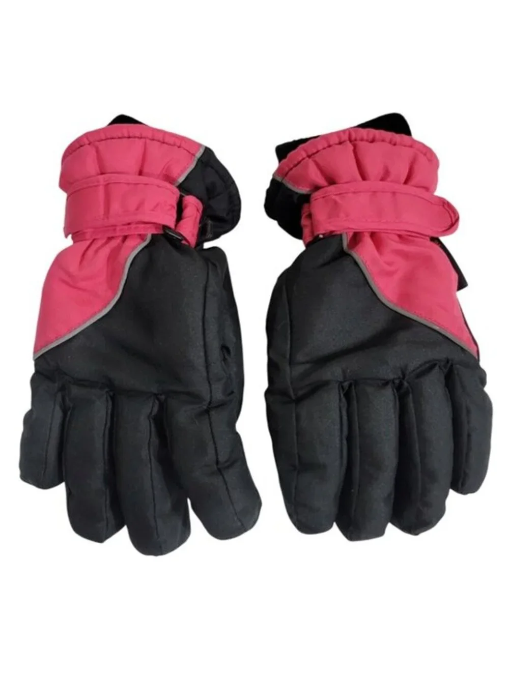 Thinsulate Black Pink Insulated Gloves Adjustable Strap Thermal Lining Women's S